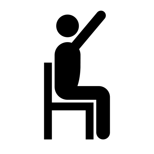 挙手している人のピクトグラム、アイコン、イラストの無料（フリー）素材（SVG/JPG/PNG）