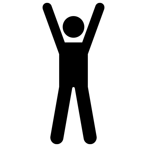 喜んでいる人のピクトグラム、アイコン、イラストの無料（フリー）素材（SVG/JPG/PNG）