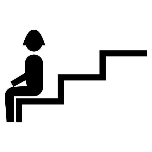 サウナで下段に座っている人のピクトグラム、アイコン、イラストの無料（フリー）素材（SVG/JPG/PNG）