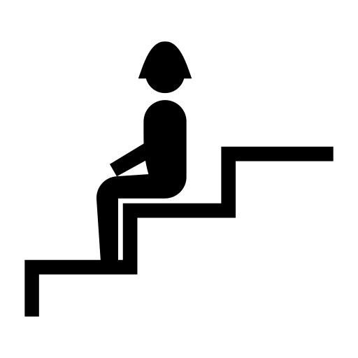 サウナで中段に座っている人のピクトグラム、アイコン、イラストの無料（フリー）素材（SVG/JPG/PNG）