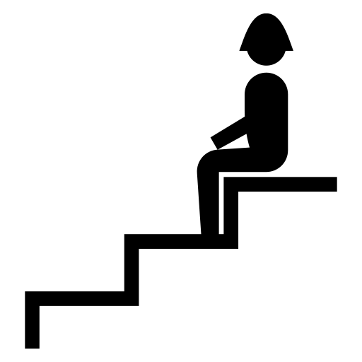 サウナで上段に座っている人のピクトグラム、アイコン、イラストの無料（フリー）素材（SVG/JPG/PNG）