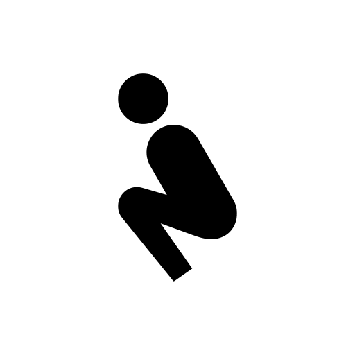 しゃがんでいる人のピクトグラム、アイコン、イラストの無料（フリー）素材（SVG/JPG/PNG）