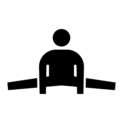 開脚ストレッチをしている人のピクトグラム、アイコン、イラストの無料（フリー）素材（SVG/JPG/PNG）