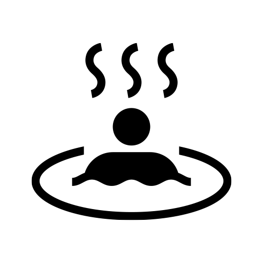 温泉に入っている人のピクトグラム、アイコン、イラストの無料（フリー）素材（SVG/JPG/PNG）