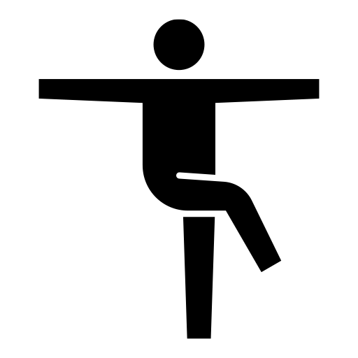 腰ひねりストレッチをしている人のピクトグラム、アイコン、イラストの無料（フリー）素材（SVG/JPG/PNG）