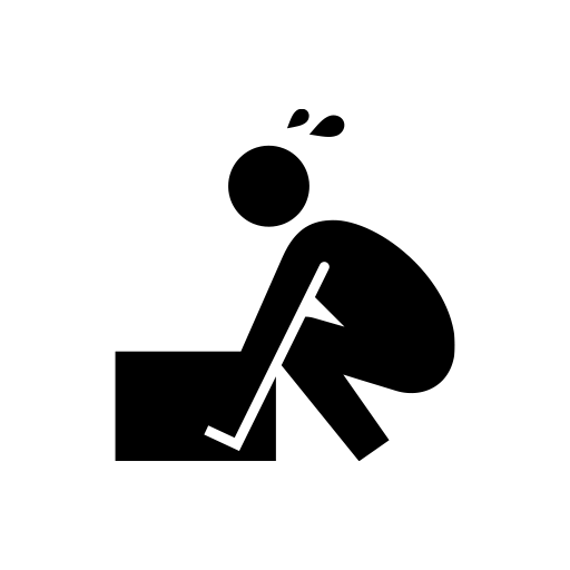 荷物を持ち上げられない人のピクトグラム、アイコン、イラストの無料（フリー）素材（SVG/JPG/PNG）