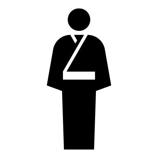 着物を着ている人のピクトグラム、アイコン、イラストの無料（フリー）素材（SVG/JPG/PNG）