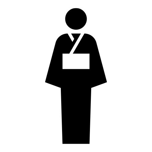 着物を着ている人のピクトグラム、アイコン、イラストの無料（フリー）素材（SVG/JPG/PNG）