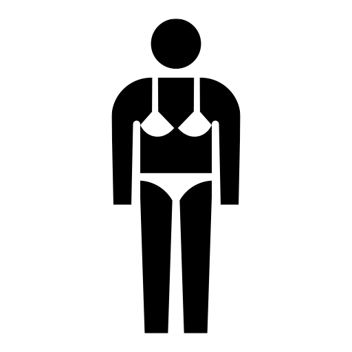 ビキニを着ている人のピクトグラム、アイコン、イラストの無料（フリー）素材（SVG/JPG/PNG）