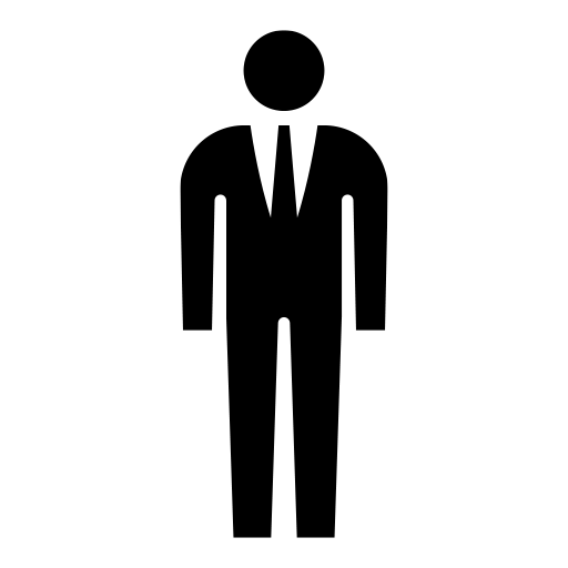 スーツを着た人のピクトグラム、アイコン、イラストの無料（フリー）素材（SVG/JPG/PNG）