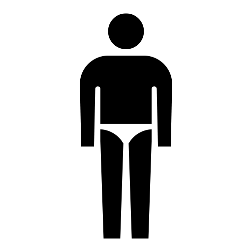 ブーメランパンツを履いている人のピクトグラム、アイコン、イラストの無料（フリー）素材（SVG/JPG/PNG）