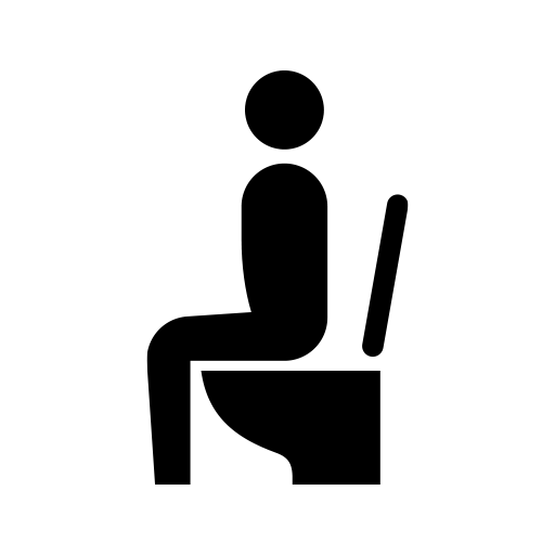 トイレを使う人のピクトグラム、アイコン、イラストの無料（フリー）素材（SVG/JPG/PNG）