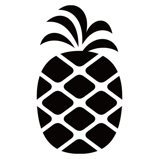 パイナップルのピクトグラム、アイコン、イラストの無料（フリー）素材（SVG/JPG/PNG）