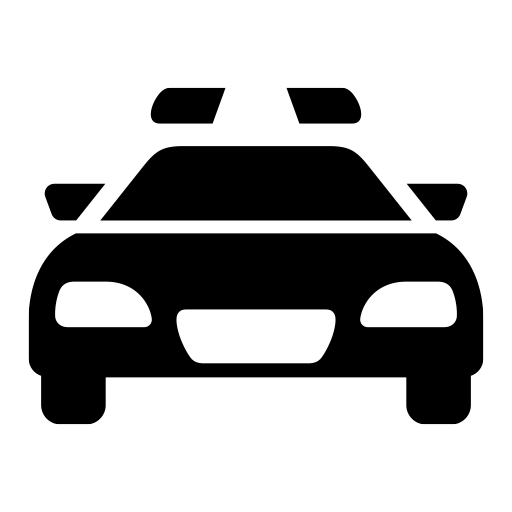 パトカーのピクトグラム、アイコン、イラストの無料（フリー）素材（SVG/JPG/PNG）