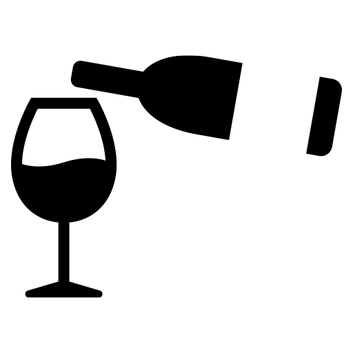 ワインを注いでいるところのピクトグラム、アイコン、イラストの無料（フリー）素材（SVG/JPG/PNG）