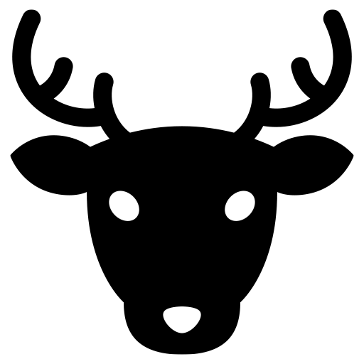 トナカイのピクトグラム、アイコン、イラストの無料（フリー）素材（SVG/JPG/PNG）
