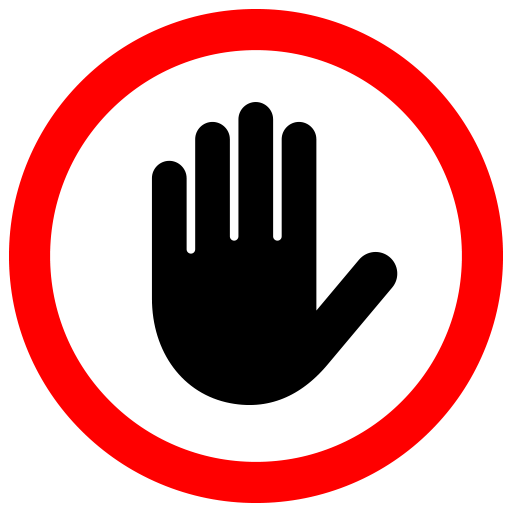 拒否のピクトグラム、アイコン、イラストの無料（フリー）素材（SVG/JPG/PNG）