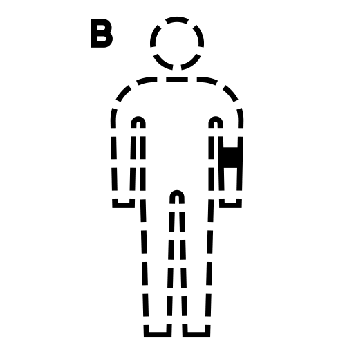 右肘のピクトグラム、アイコン、イラストの無料（フリー）素材（SVG/JPG/PNG）