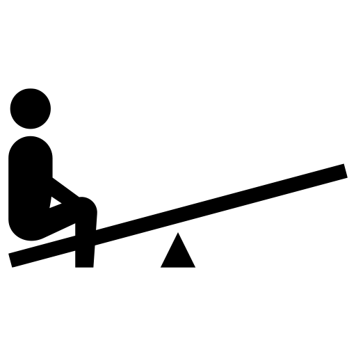 ひとりシーソーのピクトグラム、アイコン、イラストの無料（フリー）素材（SVG/JPG/PNG）