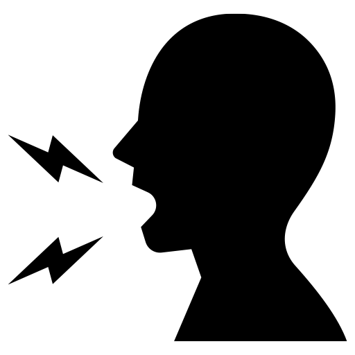 怒鳴り声のピクトグラム、アイコン、イラストの無料（フリー）素材（SVG/JPG/PNG）