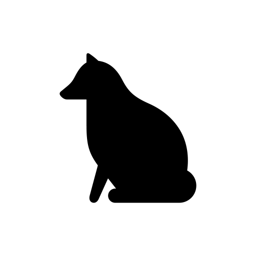 座っている狸のピクトグラム、アイコン、イラストの無料（フリー）素材（SVG/JPG/PNG）