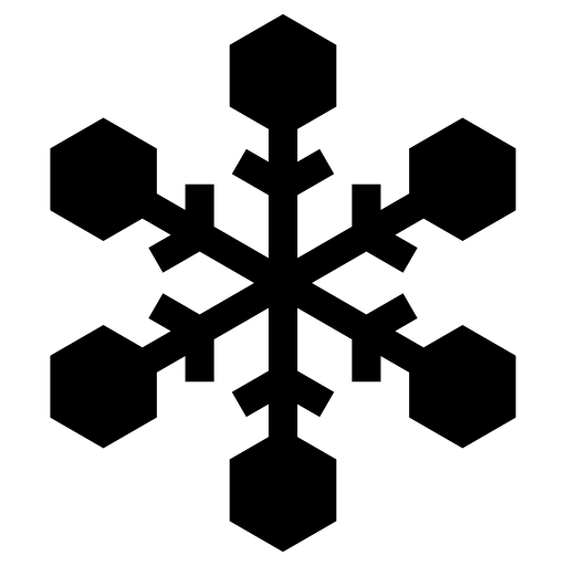 雪の結晶のピクトグラム、アイコン、イラストの無料（フリー）素材（SVG/JPG/PNG）