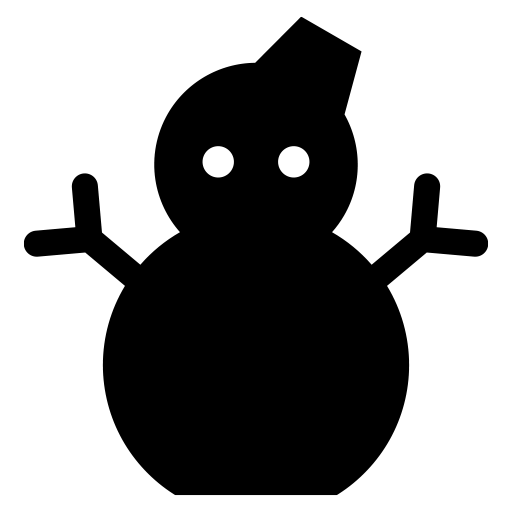 雪だるまのピクトグラム、アイコン、イラストの無料（フリー）素材（SVG/JPG/PNG）