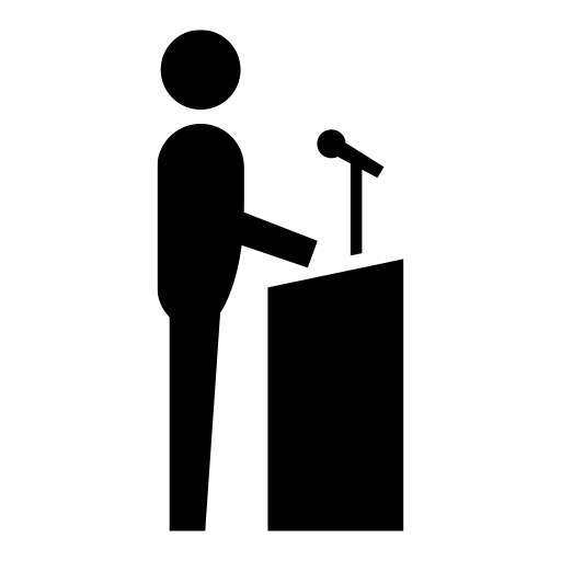演説のピクトグラム、アイコン、イラストの無料（フリー）素材（SVG/JPG/PNG）