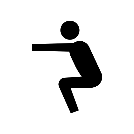 スクワットのピクトグラム、アイコン、イラストの無料（フリー）素材（SVG/JPG/PNG）