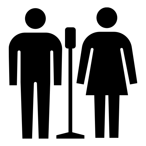 漫才師のピクトグラム、アイコン、イラストの無料（フリー）素材（SVG/JPG/PNG）