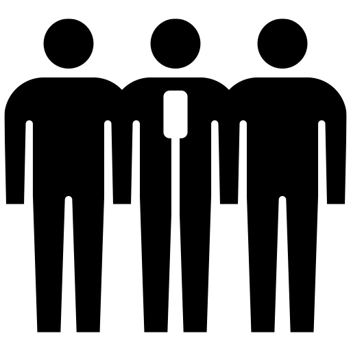 トリオ漫才師のピクトグラム、アイコン、イラストの無料（フリー）素材（SVG/JPG/PNG）