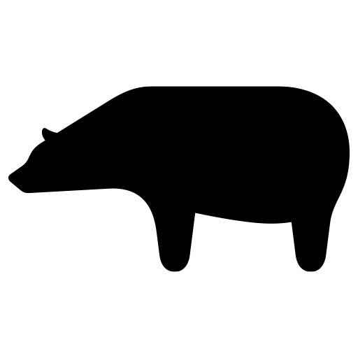 立っている熊のピクトグラム、アイコン、イラストの無料（フリー）素材（SVG/JPG/PNG）