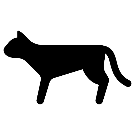 立っている猫のピクトグラム、アイコン、イラストの無料（フリー）素材（SVG/JPG/PNG）