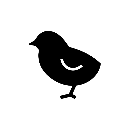 立っているひよこのピクトグラム、アイコン、イラストの無料（フリー）素材（SVG/JPG/PNG）