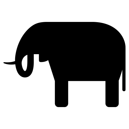 立っている象のピクトグラム、アイコン、イラストの無料（フリー）素材（SVG/JPG/PNG）