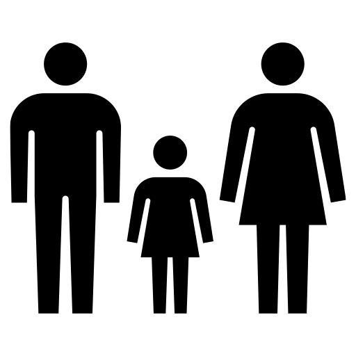 立っている家族のピクトグラム、アイコン、イラストの無料（フリー）素材（SVG/JPG/PNG）