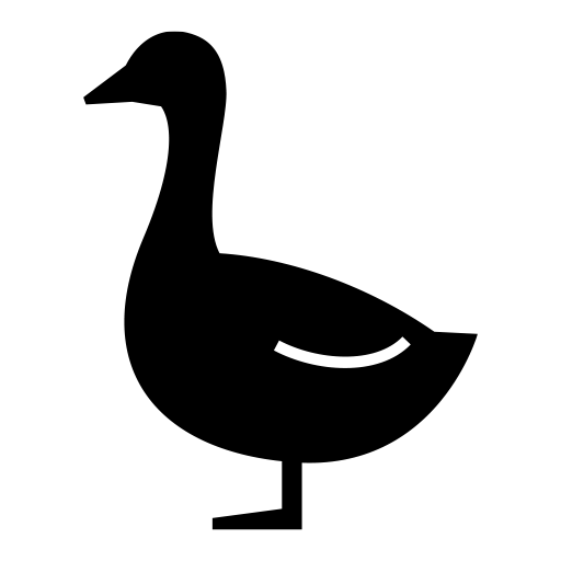 立っているガチョウのピクトグラム、アイコン、イラストの無料（フリー）素材（SVG/JPG/PNG）