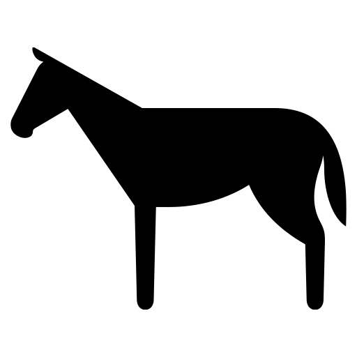 立っている馬のピクトグラム、アイコン、イラストの無料（フリー）素材（SVG/JPG/PNG）