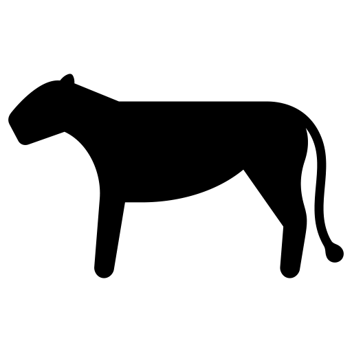 立っている雌ライオンのピクトグラム、アイコン、イラストの無料（フリー）素材（SVG/JPG/PNG）