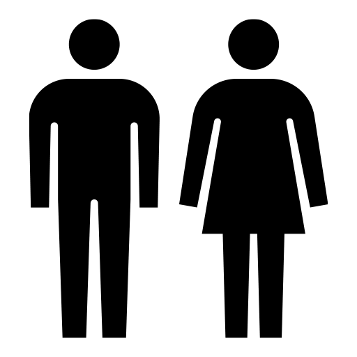 立っている男女のピクトグラム、アイコン、イラストの無料（フリー）素材（SVG/JPG/PNG）