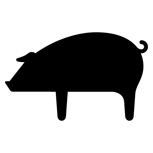 立っている豚のピクトグラム、アイコン、イラストの無料（フリー）素材（SVG/JPG/PNG）