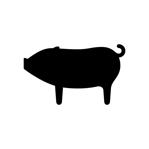 立っている子豚のピクトグラム、アイコン、イラストの無料（フリー）素材（SVG/JPG/PNG）
