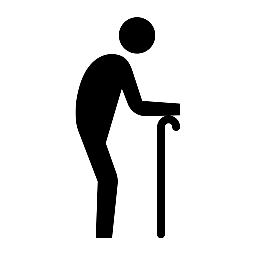 立っている高齢者のピクトグラム、アイコン、イラストの無料（フリー）素材（SVG/JPG/PNG）