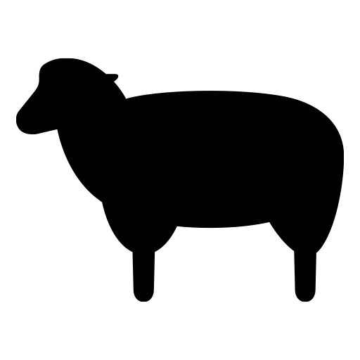 立っている羊のピクトグラム、アイコン、イラストの無料（フリー）素材（SVG/JPG/PNG）