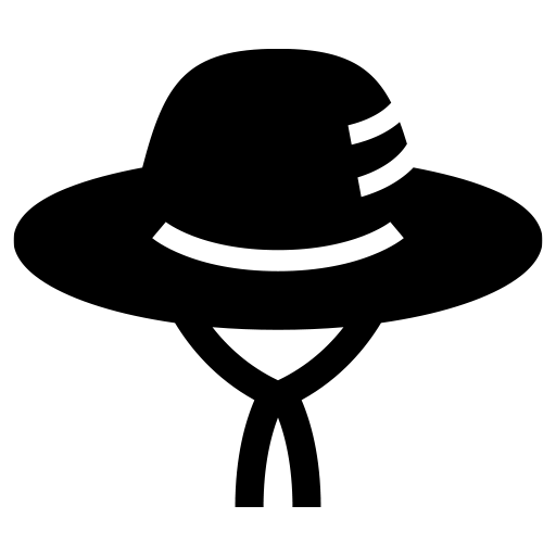 麦わら帽子のピクトグラム、アイコン、イラストの無料（フリー）素材（SVG/JPG/PNG）