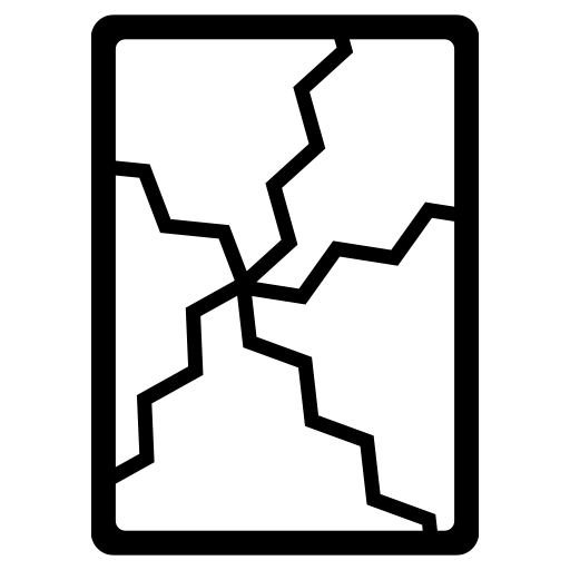 画面が割れたタブレットのピクトグラム、アイコン、イラストの無料（フリー）素材（SVG/JPG/PNG）