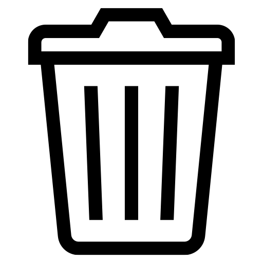 ゴミ箱のピクトグラム、アイコン、イラストの無料（フリー）素材（SVG/JPG/PNG）
