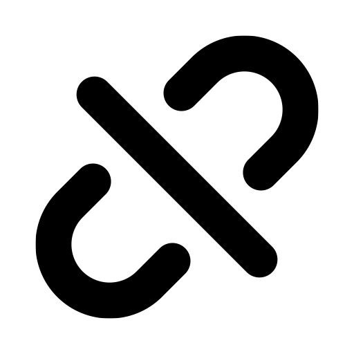 リンク解除マークのピクトグラム、アイコン、イラストの無料（フリー）素材（SVG/JPG/PNG）