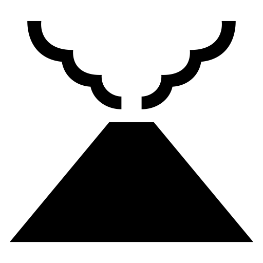 火山のピクトグラム、アイコン、イラストの無料（フリー）素材（SVG/JPG/PNG）