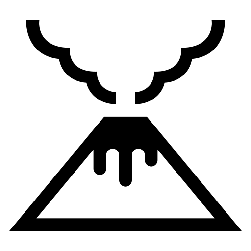 火山のピクトグラム、アイコン、イラストの無料（フリー）素材（SVG/JPG/PNG）